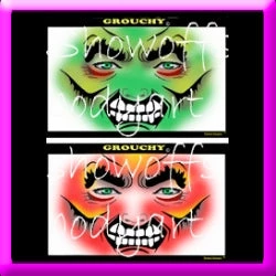 ProAiir Grouchy Stencil Eyes - Child 3 ProAiir Grouchy Stencil Eyes - Child