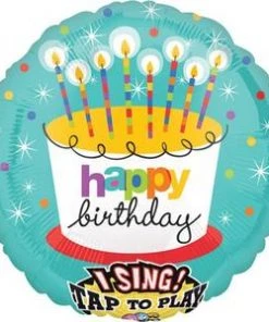 SKS Striped Birthday Candles Sing-A-Tune