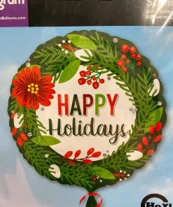 SKS 18” Happy Holidays Balloon The Christmas Collection