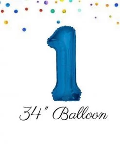 Dotsy's Entertainment Co. Blue Balloon Number 1 Letters/Numbers