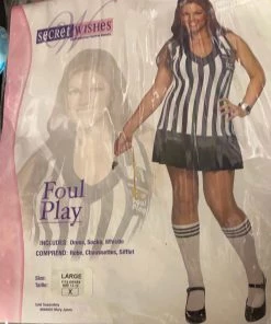 Dotsy's Entertainment Co. Plus Size Halloween Costumes Foul Play Referee Costume Adult Plus Size 12-14