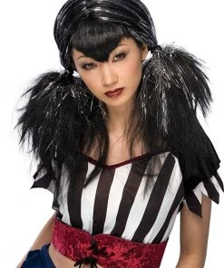 Dotsy's Entertainment Co. Rubies Costume Dark Angel Hair Black And Silver