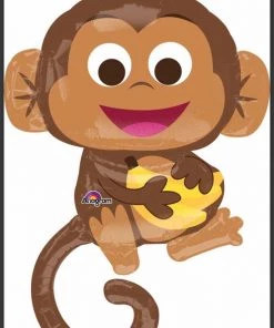 Dotsy's Entertainment Co. 36” Foil Balloon Happy Monkey Large Shape