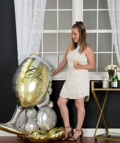 Anagram New Year's Eve Airloonz Bubbly Wine Glass Balloon 51in Champagne