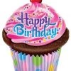 Dotsy's Entertainment Co. 35 Inch Cupcake Happy Birthday Foil Balloon