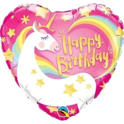 Dotsy's Entertainment Co. Unicorn Heart Happy Birthday 18 Inch Foil Balloon 3 Dotsy's Entertainment Co. Unicorn Heart Happy Birthday 18 Inch Foil Balloon