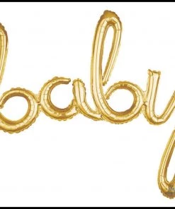 Anagram Air Filled SCRIPT PHRASE Baby Balloon Silver Or Gold
