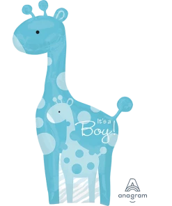 Dotsy's Entertainment Co. Baby Boy Giraffe Foil Balloon. 42”