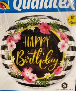 SKS 18” Happy Birthday Flower Hibiscus