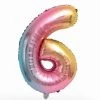 Dotsy's Entertainment Co. Copy Trico Balloons NUMBER #6 RAINBOW 34" FOIL Letters/Numbers