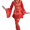 Dotsy's Entertainment Co. Rubies Costume Secret Wishes Red Ginger Geisha Halloween Costume Adult Women's Costumes