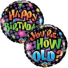 SKS Happy Birthday - You're How Old 18' Foil