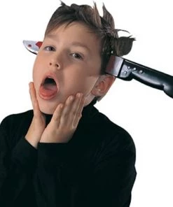 Dotsy's Entertainment Co. Props Knife Through Head Prop Halloween Costume Accessory