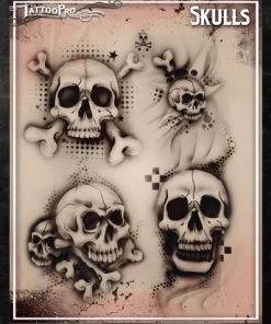 ProAiir Wiser's Tattoo Pro Stencils Wiser's Skulls Tattoo Pro Stencil