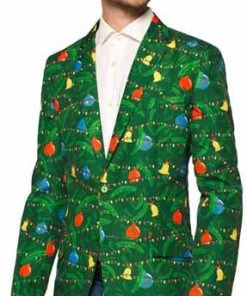 Opposuits SUITMEISTER MEDIUM CHRISTMAS GREEN TREE Light Up Jacket