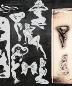 ProAiir Wiser's Pin Up Airbrush Tattoo Pro Stencil