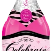 SKS Pink Bubbly Champagne Bottle Foil Balloon 36"