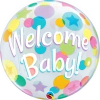 SKS WELCOME BABY DOTS 22" BUBBLE Balloon