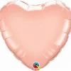Pioneer Balloon Co QUALATEX 18" HEART ROSE GOLD MYLAR Balloon Decor