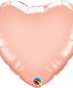 Pioneer Balloon Co QUALATEX 18" HEART ROSE GOLD MYLAR Balloon Decor
