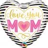 SKS 18in Love You Mom Daisy Balloon The Valentine's Day Collection