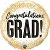 Qualatex Graduation Pioneer Balloon CONGRATULATIONS GRAD GOLD GLITTER DOTS 18" ROUND BALLOON 2 Qualatex Graduation Pioneer Balloon CONGRATULATIONS GRAD GOLD GLITTER DOTS 18" ROUND BALLOON